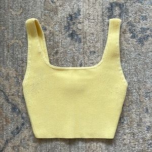 Yellow babaton ribbed top